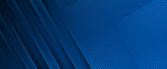 Obraz premium Modern Blue Geometric Abstract Background with Overlapping Lines