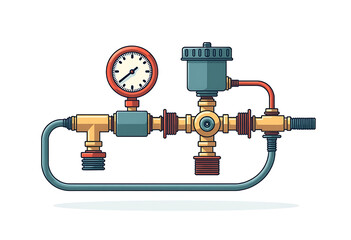 water valve isolated on white