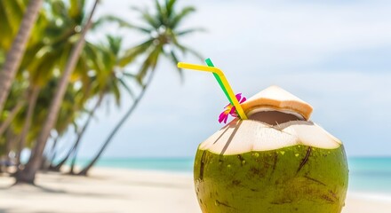 Coconut Drink on Beach
