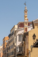Corfu old town in Greece. A famous touristic destination.
