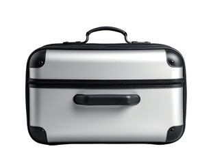 Silver Suitcase with Black Accents