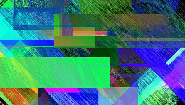 Abstract geometric shapes in vibrant, overlapping colors