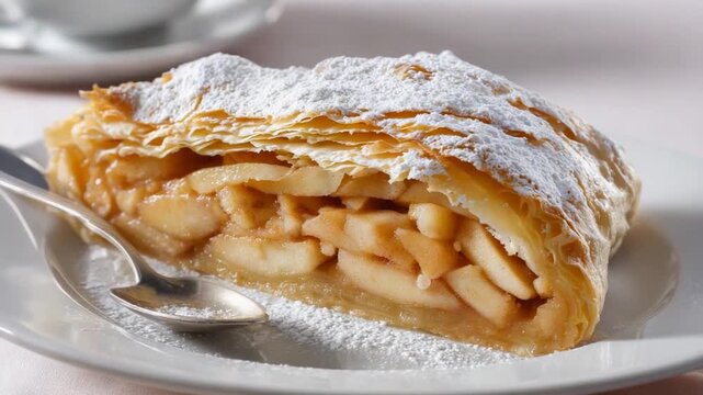 Apple strudel pastry dessert
