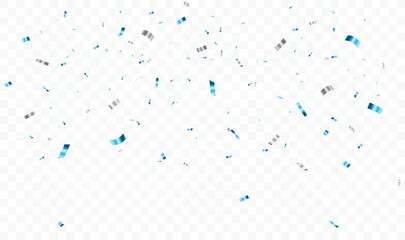 Beautiful blue and silver confetti, celebration design element