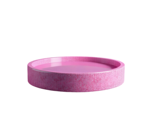 Pink Circular Display Pedestal