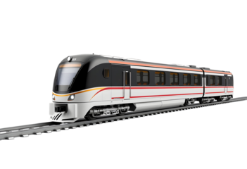 HighSpeed Passenger Train on Track Futuristic Transportation