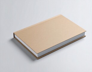 Fototapeta premium A hardback book resting, presenting a plain cover. A symbol of knowledge and stories untold.