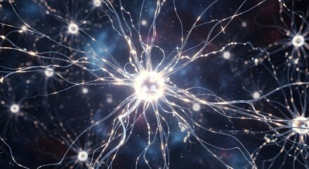A stunning illustration of interconnected neurons, showcasing the intricate network of the human brain, evokes a sense of wonder and curiosity about the inner workings of the mind.