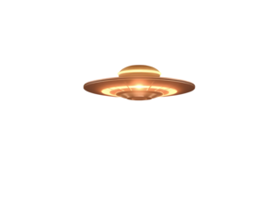 UFO Flying Saucer with Glowing Lights