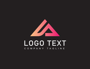 Abstract shape with initial letter a logo design inspiration