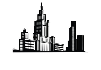 vector illustration of city skyline for graphics design