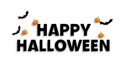 Spooky Halloween Greetings: A spooky and festive Halloween greeting. Black bats and carved pumpkins create a chilling seasonal design.