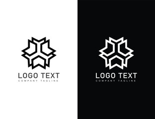 Luxury letter line color logo