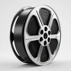 Obraz premium Classic film reel on a light background