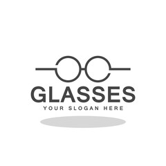 Optic Store Glasses simple Logo with shadow