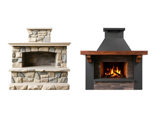Outdoor Fireplace and Hearth Stone Structures