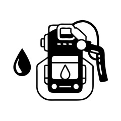 Fototapeta premium Fuel pump with a water drop icon