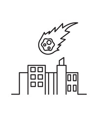 meteorite icon, vector best line icon. © OmKumawat