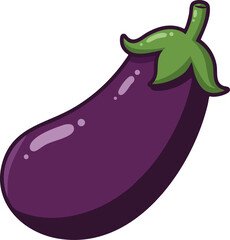 Simple Cartoon Eggplant