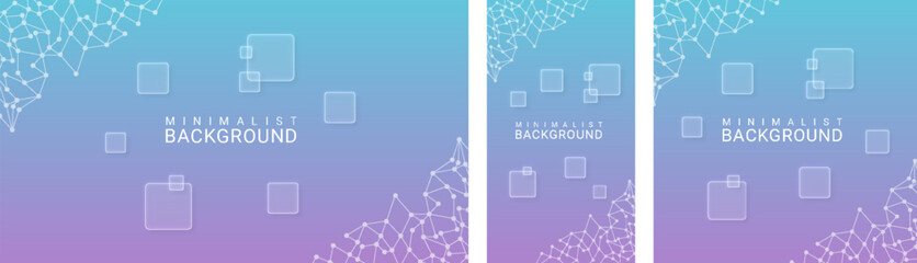Minimalist abstract technology background with plexus network connections