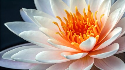 a delicate white flower with vibrant yellow stamens blooming