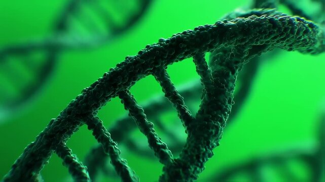 Dynamic transparent doublehelix slowly rotating ideal for presentations on genetic engineering bioinformatics and evolutionary biology themes.