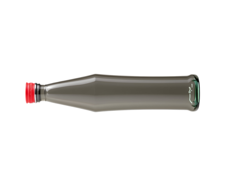 Bottle of Soy Sauce with Red Cap, Transparent Background