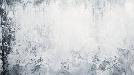 Distressed Gray and White Concrete Wall Texture Background with Grunge Pattern and Aged Surface Detailing