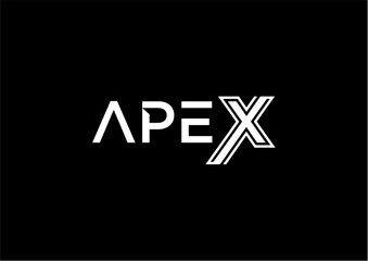 word apex modern abstract typography