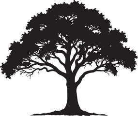 Obraz premium “Majestic Oak Tree Silhouette Bundle | Nature Tree SVG PNG EPS JPG Cut Files for Cricut & Wall Art”