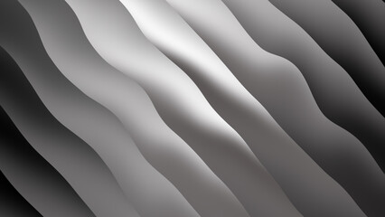 Elegant Monochrome Backdrop Features Flowing Diagonal Waves With Subtle Gradients And Soft Shadows
