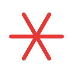 asterisk flat icon