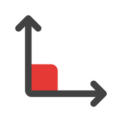 right angle flat icon
