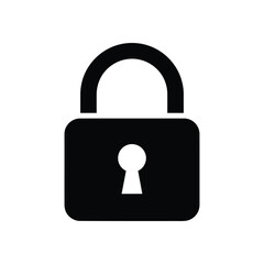 Secure Lock Icon Symbolizing Safety and Protection with a Classic Design