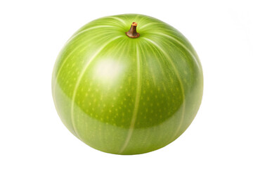 Fresh indian gooseberry amla fruit isolated on transparent background, studio shot, close up