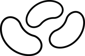 Outline beans vector illustration food ingredient healthy diet