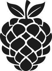 Cherimoya Fruit Vector Logo in Black and White Minimalist Style, Perfect for Modern Branding and Identity Design
