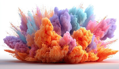 Obraz premium Colorful explosion of powder paints
