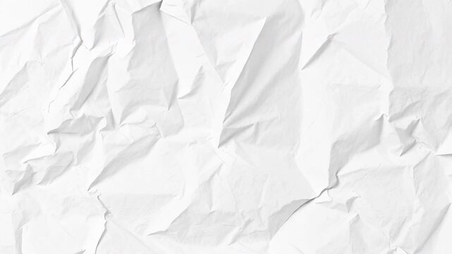 White wrinkled paper texture,Seamless loop animation. Stop motion video 4k