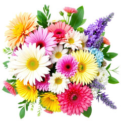 bouquet of flowers with transparent background PNG and JPEG image