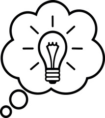 idea outline vector icon illustration