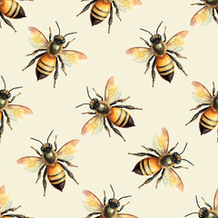 Royal bee classic seamless vector pattern background surface design
