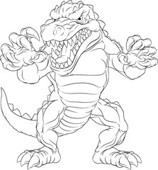 Crocodile Alligator Cartoon Lizard Dino Monster © Christos Georghiou