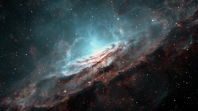 Spiral Galaxy in Cosmic Clouds in 4k, looped