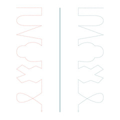 Neuroexercise 12. Graphic exercise for developing visual-motor coordination. Exercises for brain development, for the work of both hands. Vector