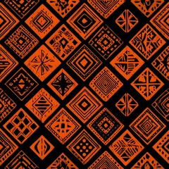 Seamless African tribal textile pattern