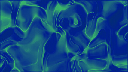 A green and blue image with a lot of detail. The image is of a pattern that looks like a wave