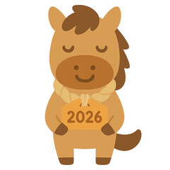 Obraz premium 絵馬を首から下げている馬