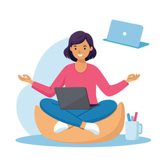 young woman with laptop