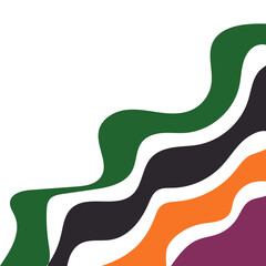 Abstract Wave Line Corner